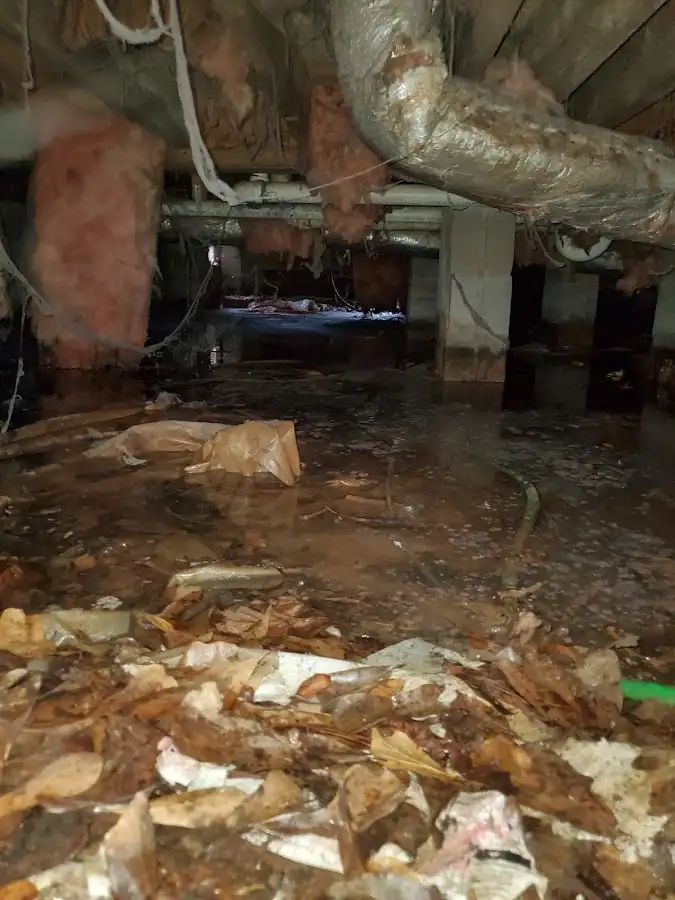 Crawl space flood assessment for Commercial Water Damage Restoration in Broadview Heights